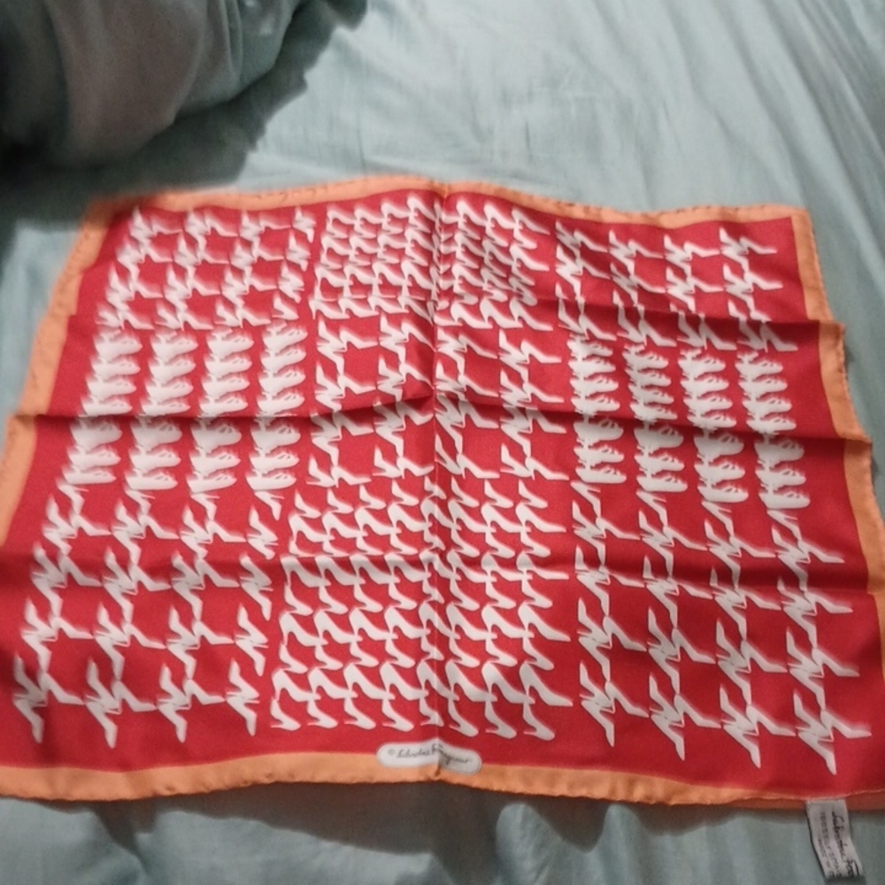 Salvatore Ferragamo Silk Scarf (Perhaps A Mens Pocket Square)